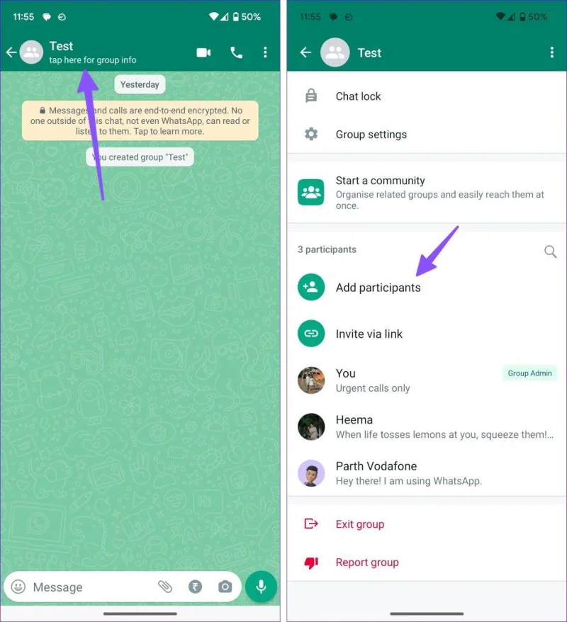 Come aggiungere qualcuno alla chat di WhatsApp