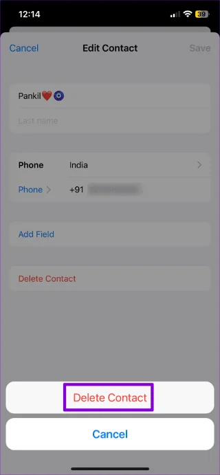 Top 6 oplossingen voor de fout 'Niet alle contacten zijn verwijderd' op de iPhone