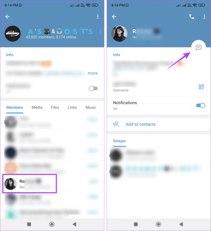 Come trovare il numero di telefono di qualcuno su Telegram