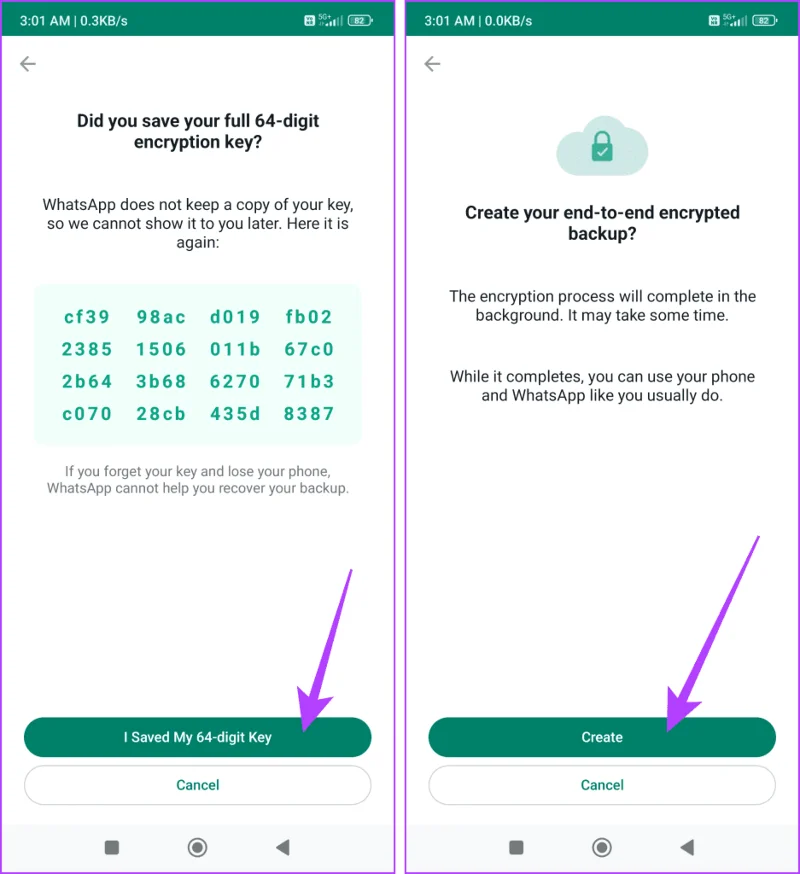 Comment activer ou désactiver le cryptage de bout en bout pour la sauvegarde des discussions WhatsApp