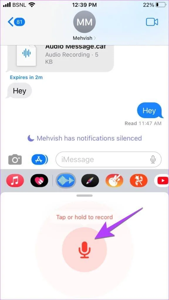 Een spraakbericht verzenden op de iPhone (iOS 17 bijgewerkt)