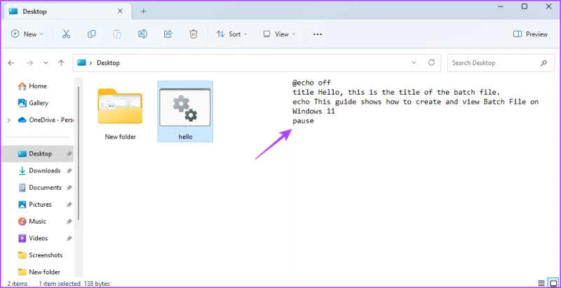 Cómo crear y ver archivos por lotes (BAT) en Windows 11