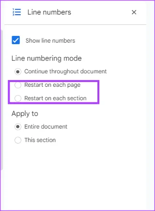 Comment ajouter et supprimer des numéros de ligne dans Google Docs