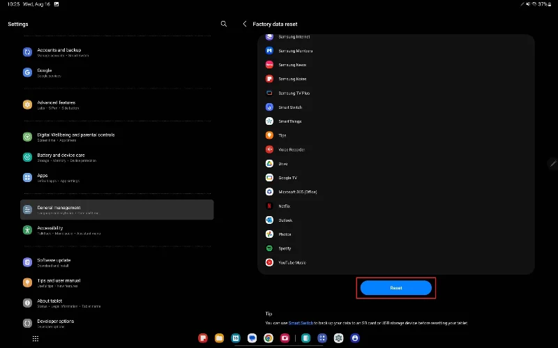 Samsung Galaxy Tab S9: Hoe Soft/Hard Reset uit te voeren