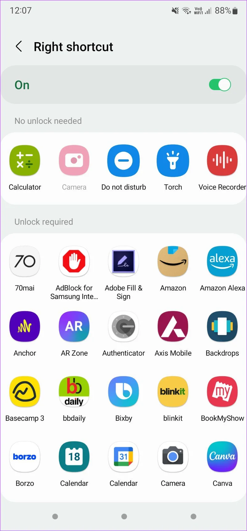 Come modificare le scorciatoie della schermata di blocco sui telefoni Samsung Galaxy