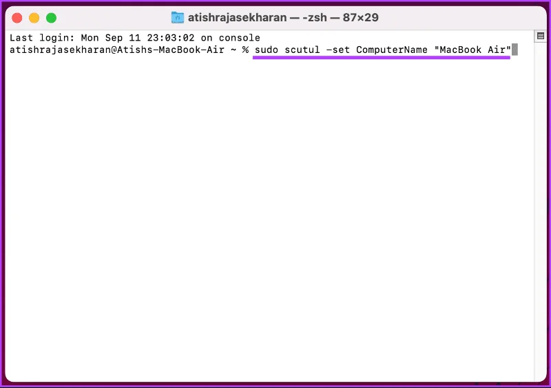 Come cambiare il nome del MacBook con semplici passaggi