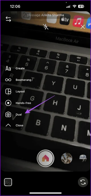 Come utilizzare la modalità doppia fotocamera su Instagram