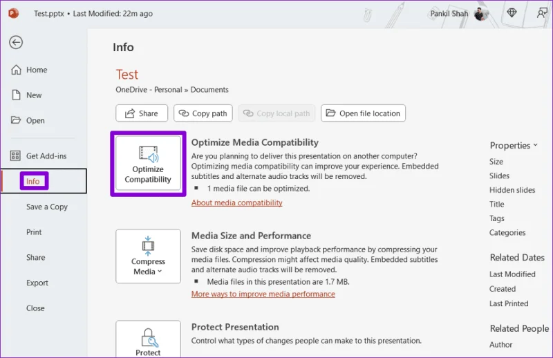 أفضل 7 إصلاحات لعدم تشغيل Microsoft PowerPoint الصوت على Windows