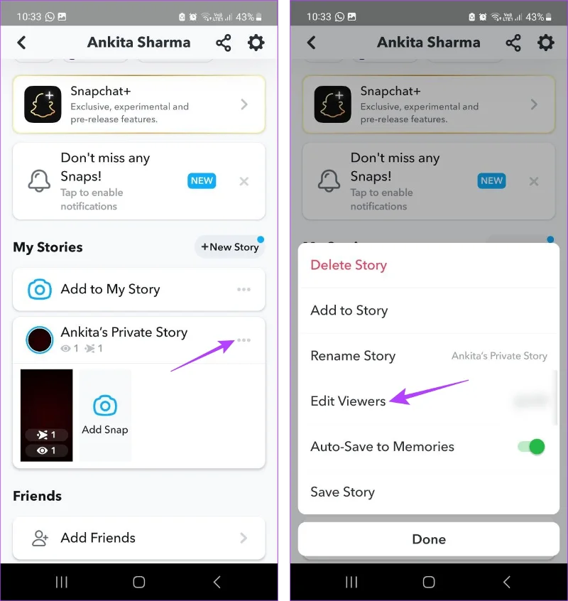 Puoi rimuoverti da una storia privata su Snapchat