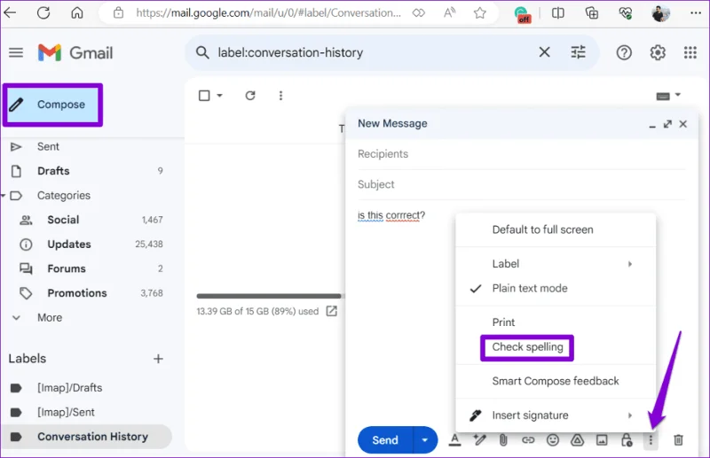 Gli 8 modi principali per risolvere il problema del controllo ortografico che non funziona in Gmail