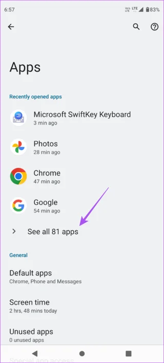 App-limieten instellen op Android