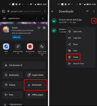 Cum să ștergi istoricul descărcărilor Android