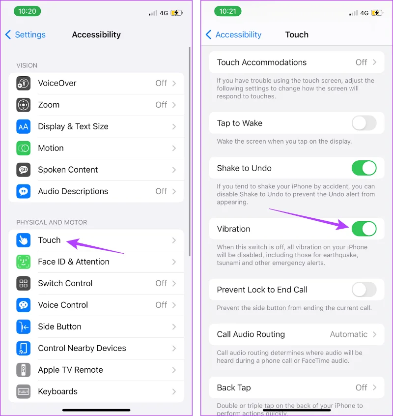 Hoe de aanraakgevoeligheid op de iPhone voor haptiek te veranderen