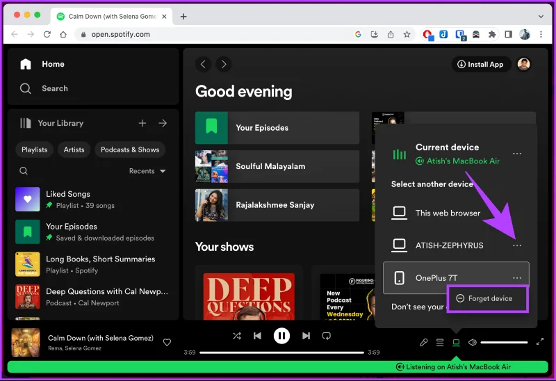 4 façons simples de supprimer un appareil de Spotify