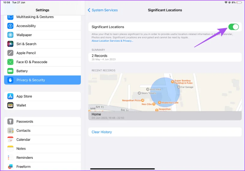 Locatiegeschiedenis controleren op iPhone, iPad en Mac