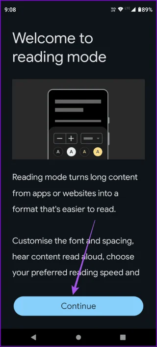Comment utiliser l'application Mode Lecture sur Android