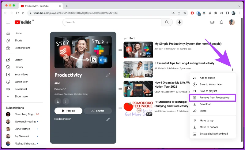 Come eliminare la playlist di YouTube su desktop o dispositivo mobile