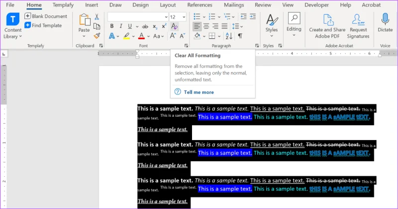 3 أفضل الطرق لمسح كافة تنسيقات النص في Microsoft Word
