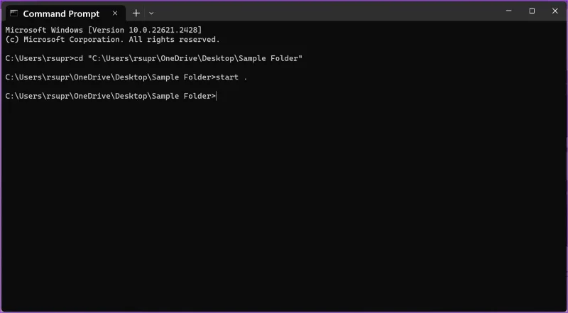 วิธีเปิดไฟล์และโฟลเดอร์ใน CMD บน Windows