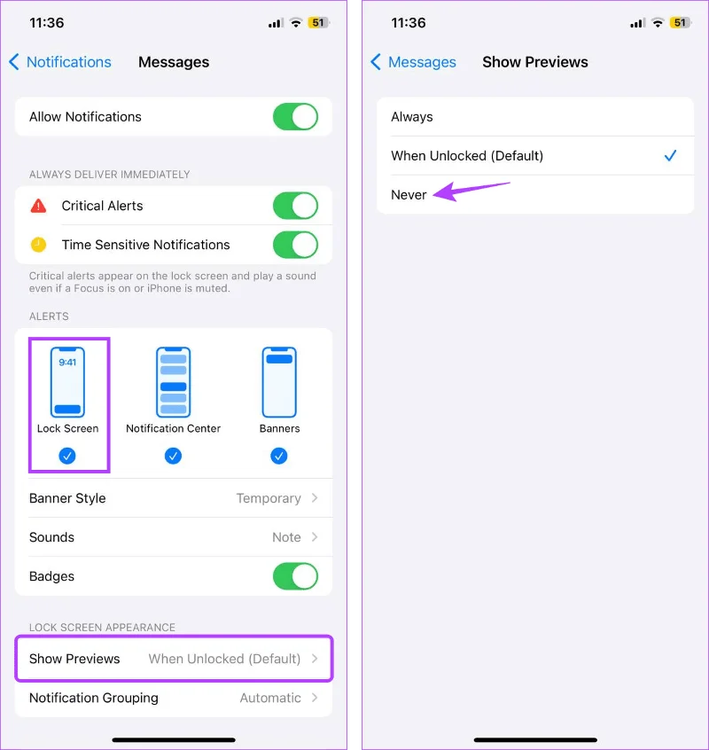 Kun je de naam van de afzender verbergen in iPhone-berichten?