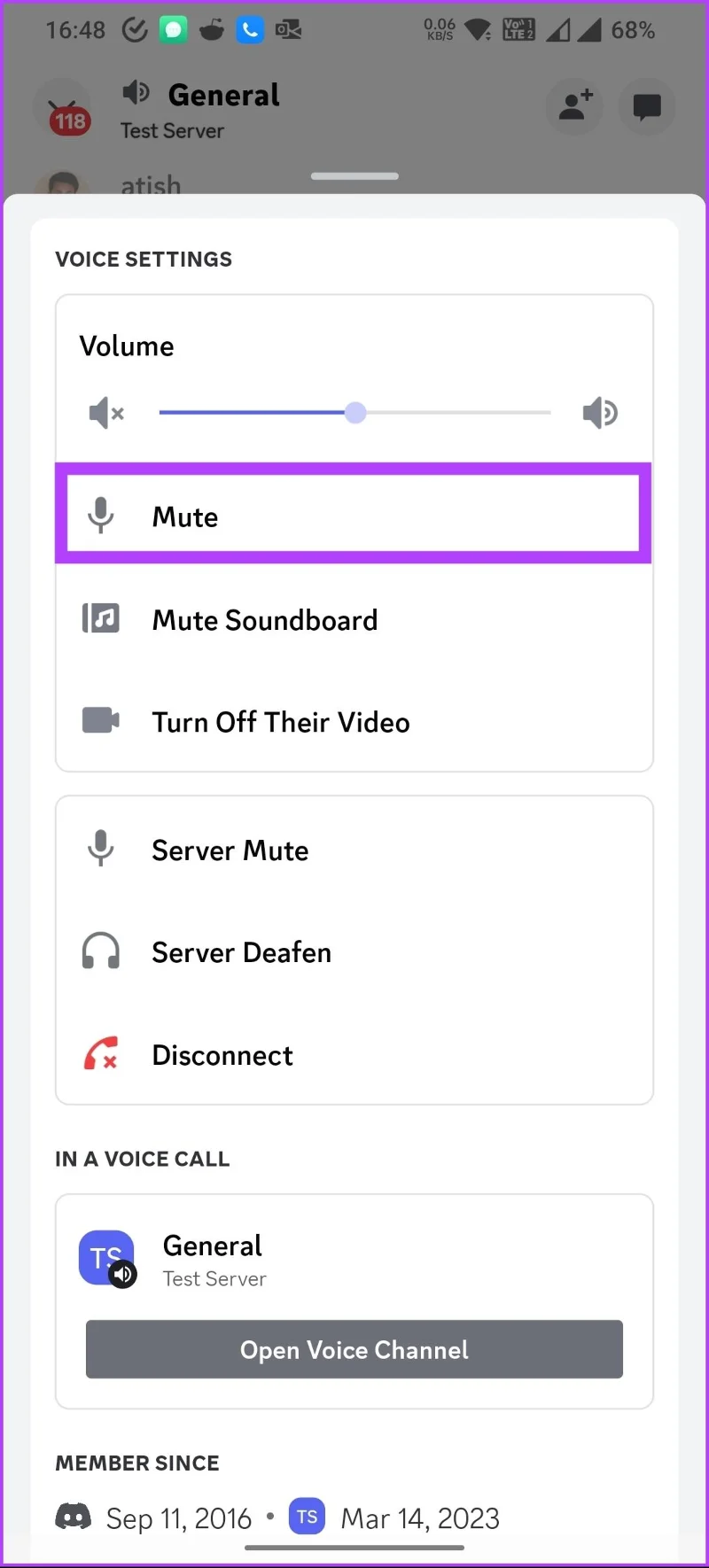 Come disattivare l'audio di qualcuno sul server Discord