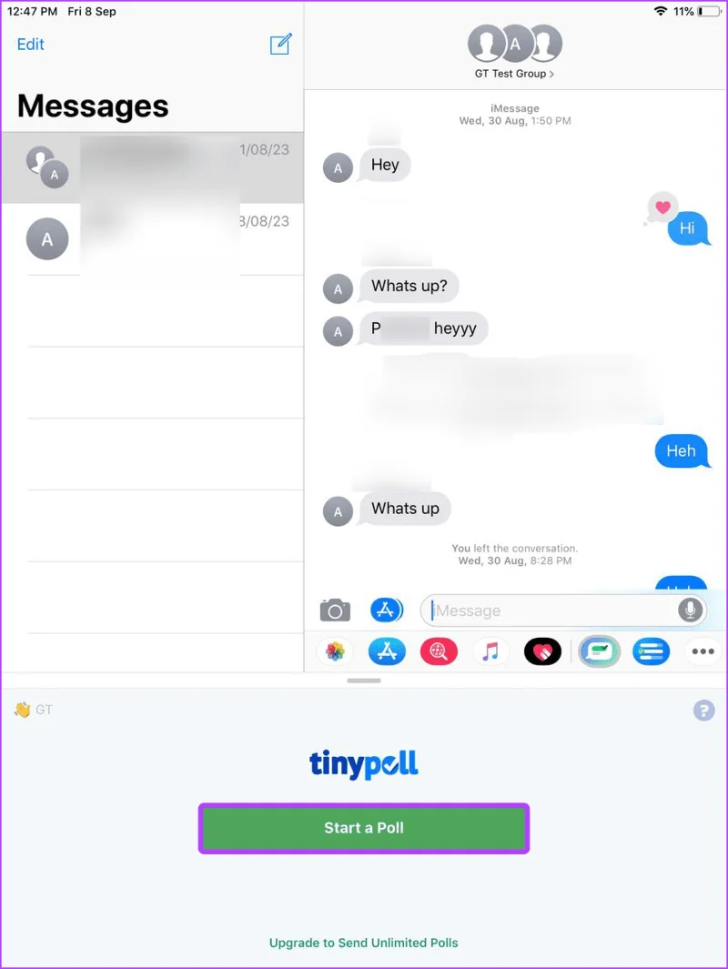 Cómo crear una encuesta en iMessage en iPhone y iPad