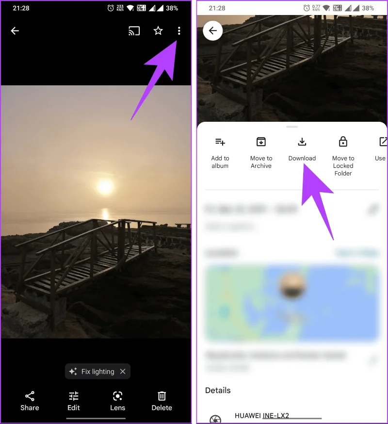 Foto's downloaden van Google Foto's op desktop en mobiel
