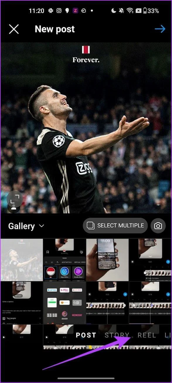 Come modificare i reel utilizzando l'editor integrato di Instagram