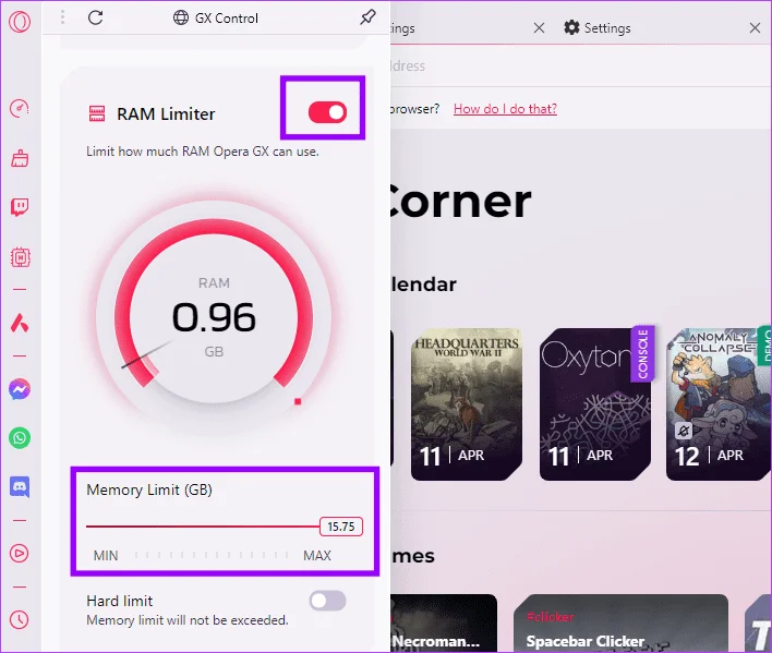 I 9 migliori modi per limitare l'utilizzo della RAM in Opera GX