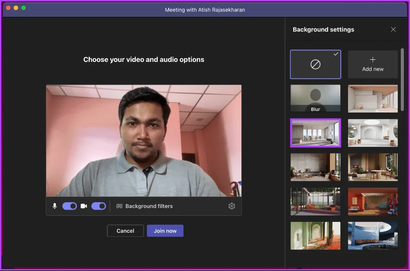 Come cambiare lo sfondo in Microsoft Teams