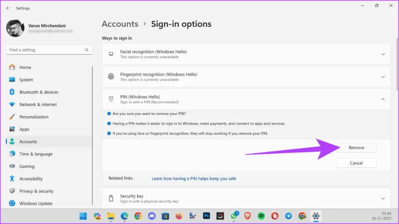 Cómo desactivar Windows Hello para las contraseñas de Google Chrome