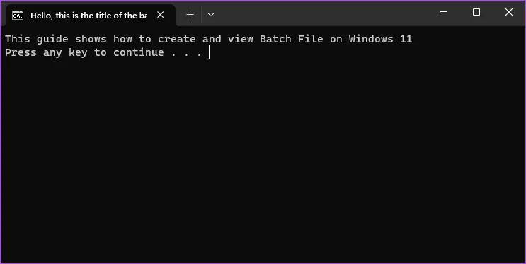 Cómo crear y ver archivos por lotes (BAT) en Windows 11