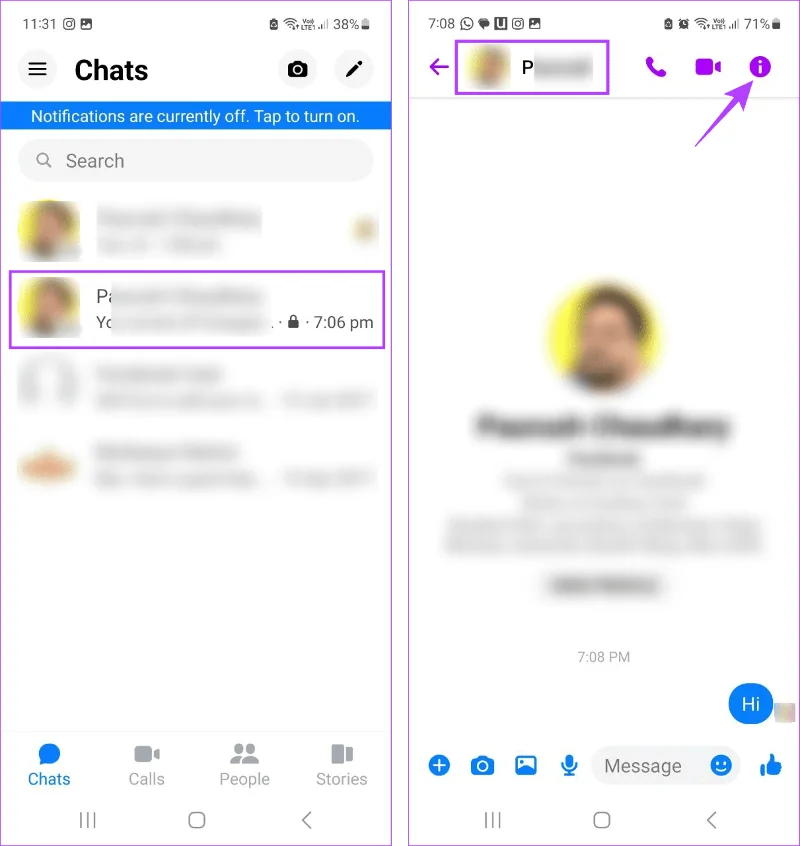 Comment afficher les conversations secrètes sur Messenger