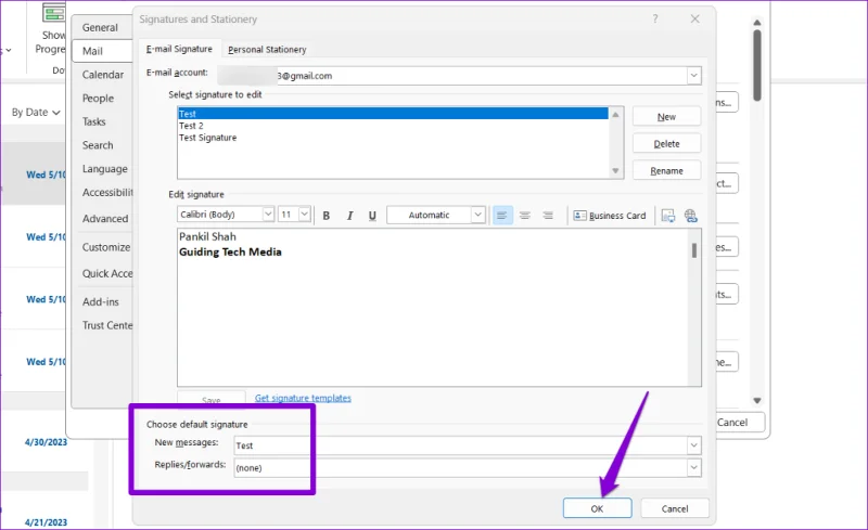 5 formas de arreglar la firma de Outlook que no se muestra en Windows