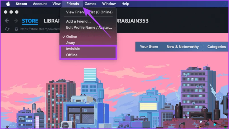 Comment apparaître hors ligne ou invisible sur Steam (sans dire hors ligne)