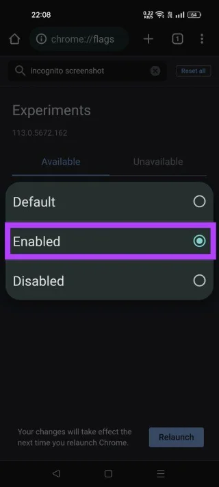 Schermafbeeldingen maken in de incognitomodus op Android