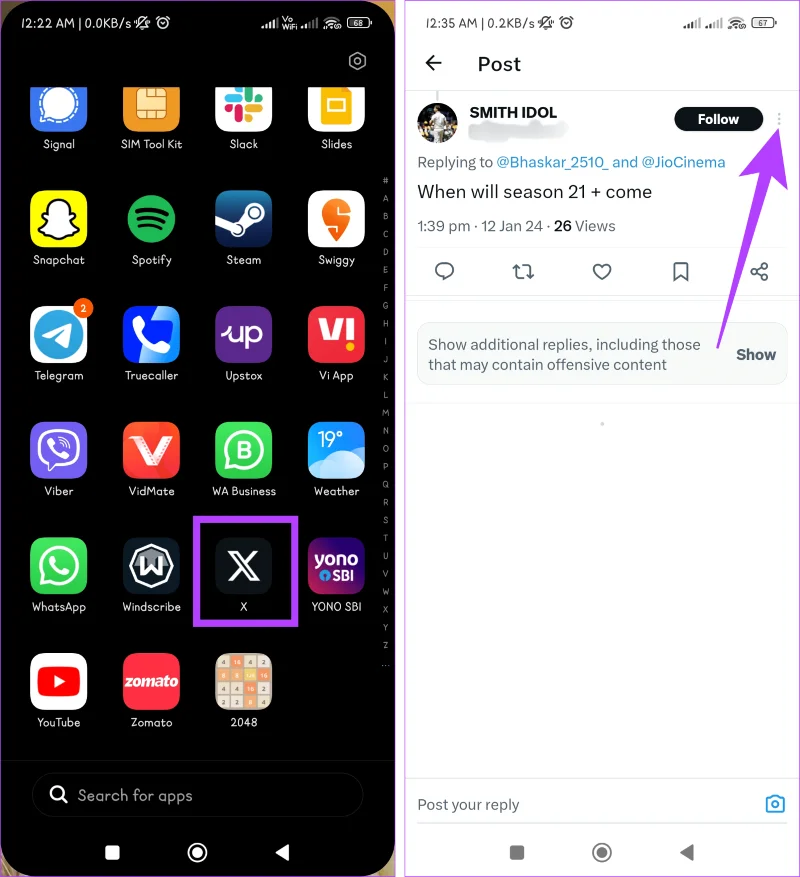 Come bloccare risposte e menzioni spam su X