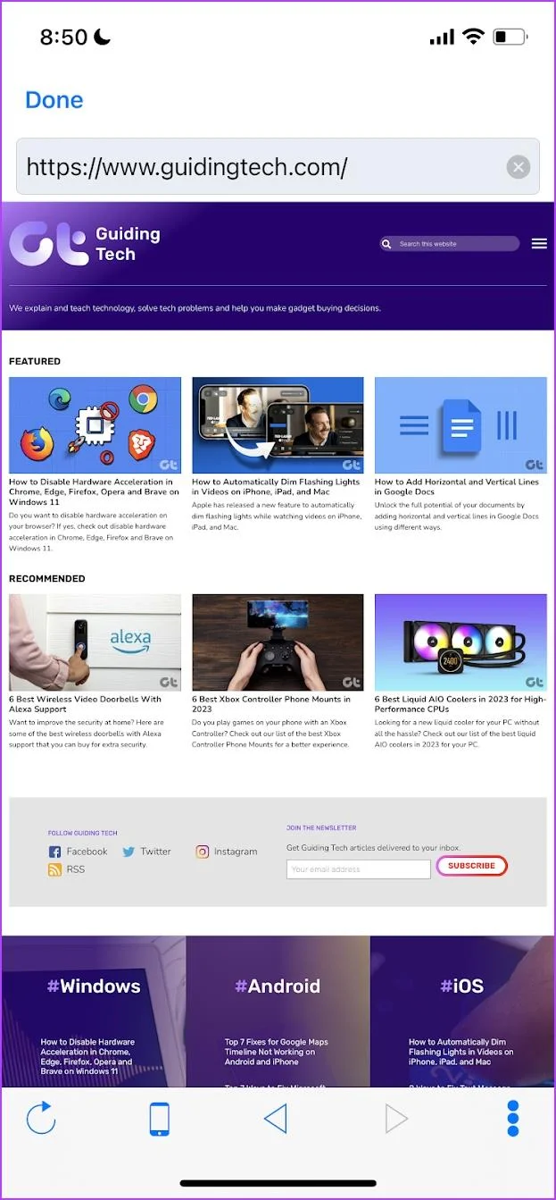 Top 5 browsers om desktopsites altijd te openen op Android en iOS