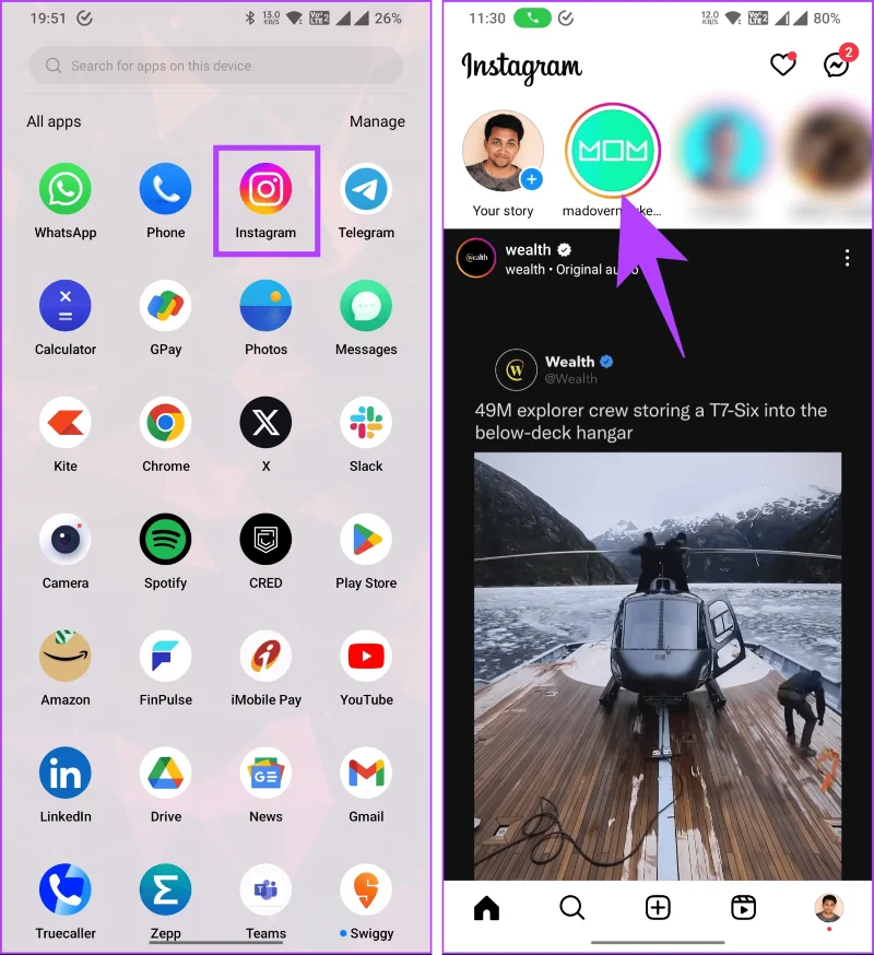 Come condividere (ripubblicare) la storia di qualcun altro su Instagram
