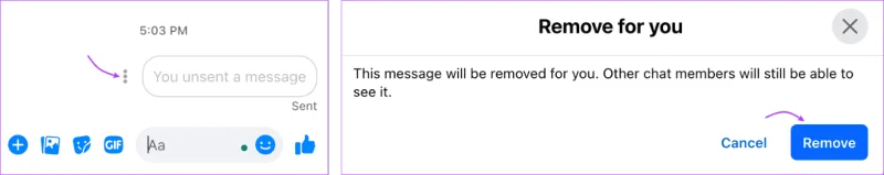 Comment supprimer les anciens messages sur Facebook Messenger des deux côtés