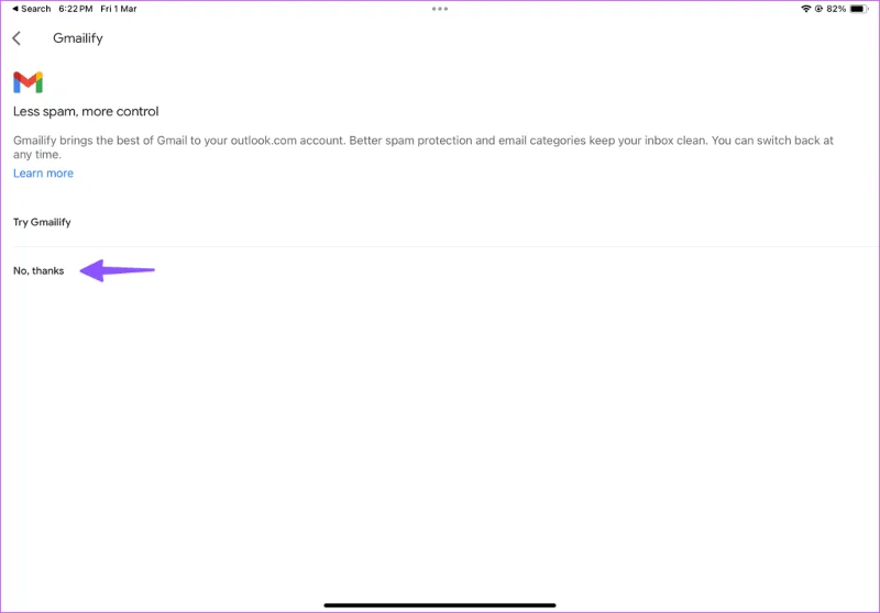 Come configurare Outlook su iPad