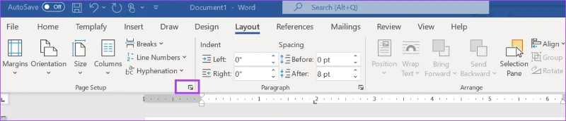 4 melhores maneiras de acessar a caixa de diálogo de configuração de página no Microsoft Word