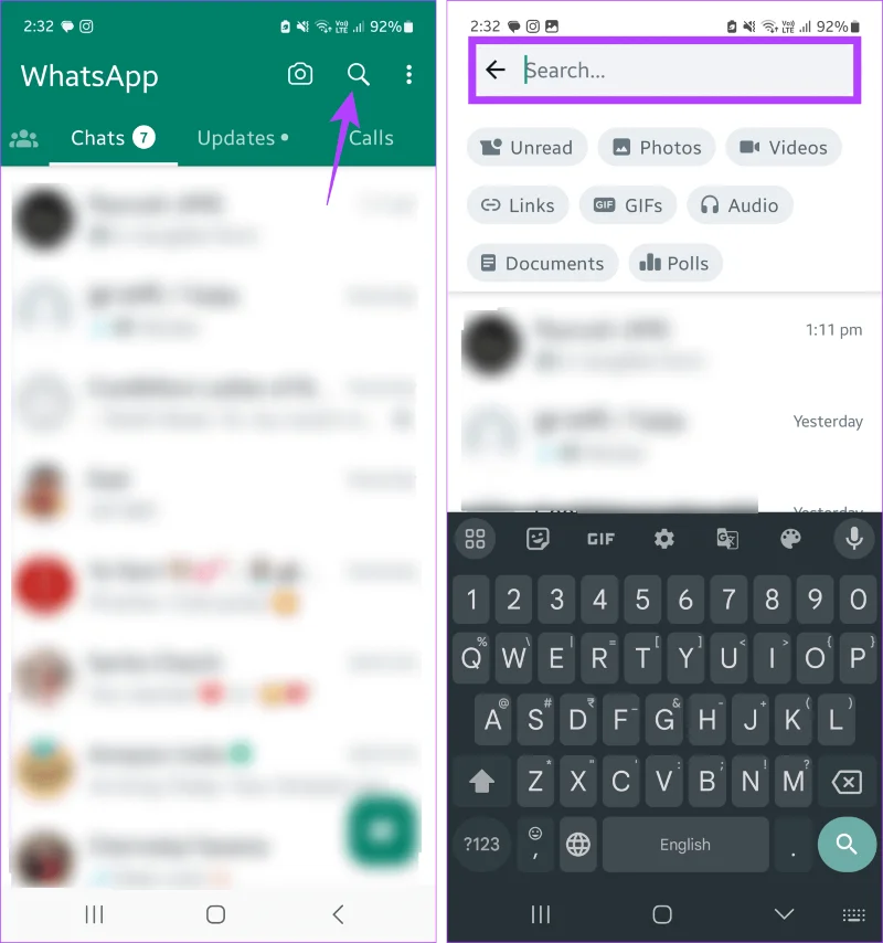 Hoe u naar berichten kunt zoeken op WhatsApp