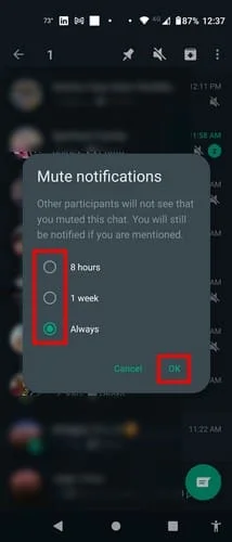 Android 11でグループテキストメッセージをミュートする方法