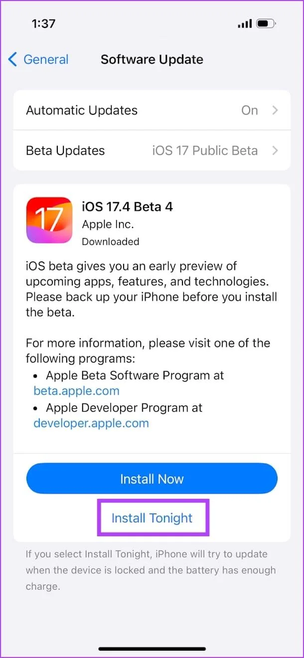 5 manieren om iOS te repareren die niet automatisch 's nachts wordt bijgewerkt