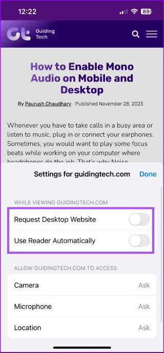7 migliori soluzioni per la modalità Reader che non funziona in Safari