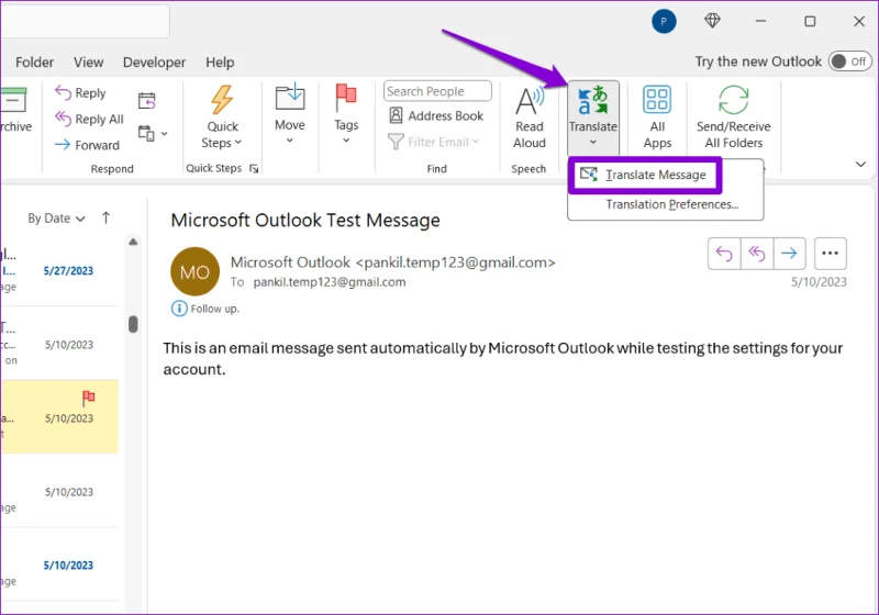 Come tradurre le email in Microsoft Outlook