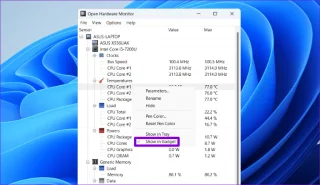 Cómo mostrar la temperatura de la CPU en Windows