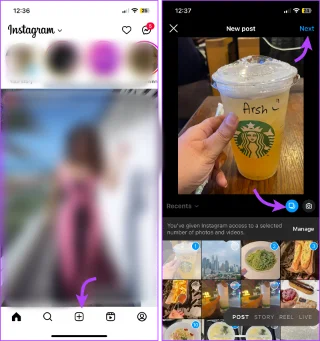 Come pubblicare più foto orizzontali e verticali su Instagram