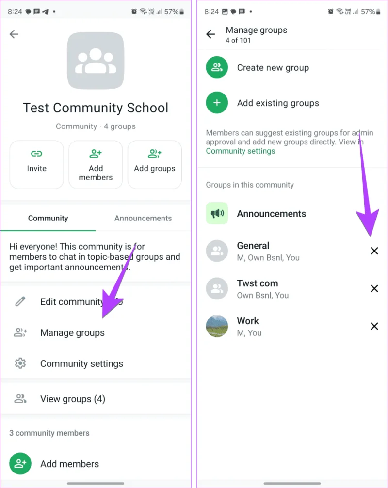 Come eliminare, disattivare o uscire dalla community di WhatsApp
